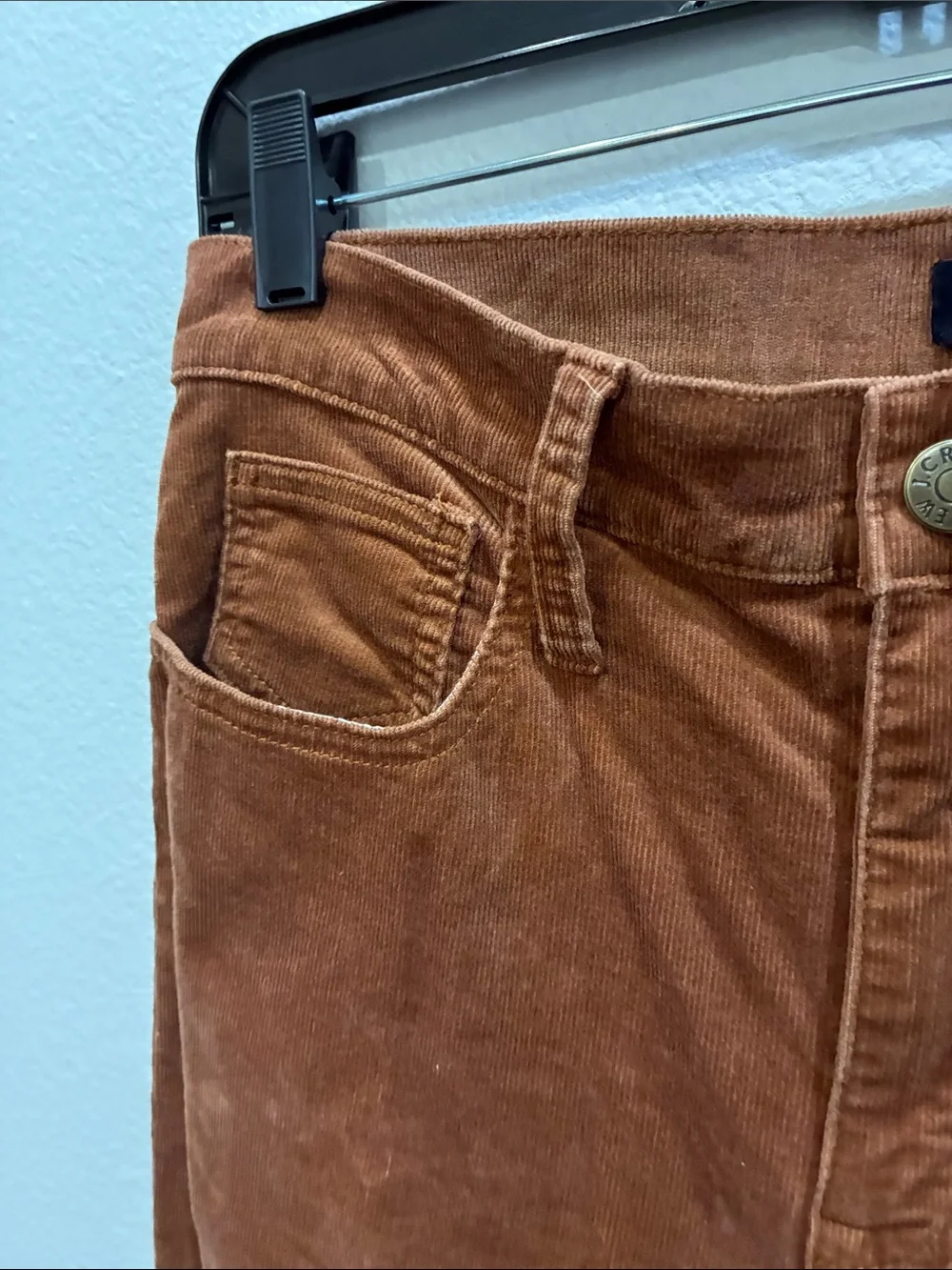 J. Crew Straight Leg Corduroy Pants in Rust Brown